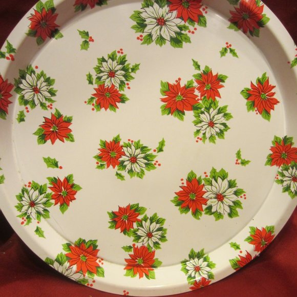 VTG HOLIDAY PLASTIC TRAYS, VERY DECORATIVE, 2 TRAYS - Picture 3 of 4